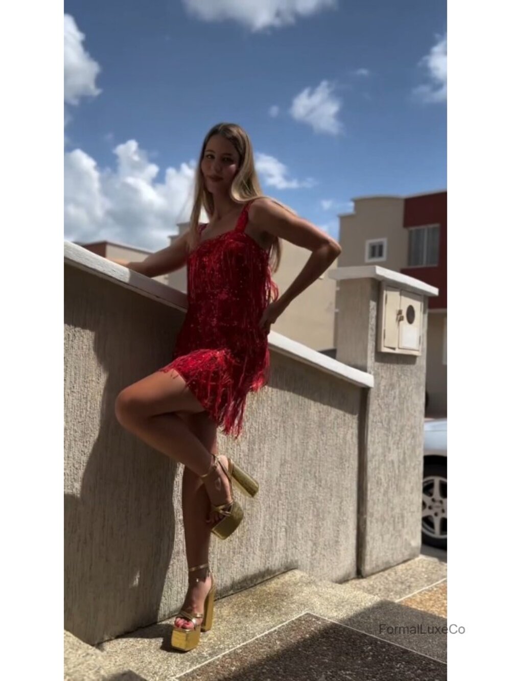 Sequin Fringe Mini Dress Sleeveless Bodycon Cocktail Party Prom Gatsby - Picture 4 of 4